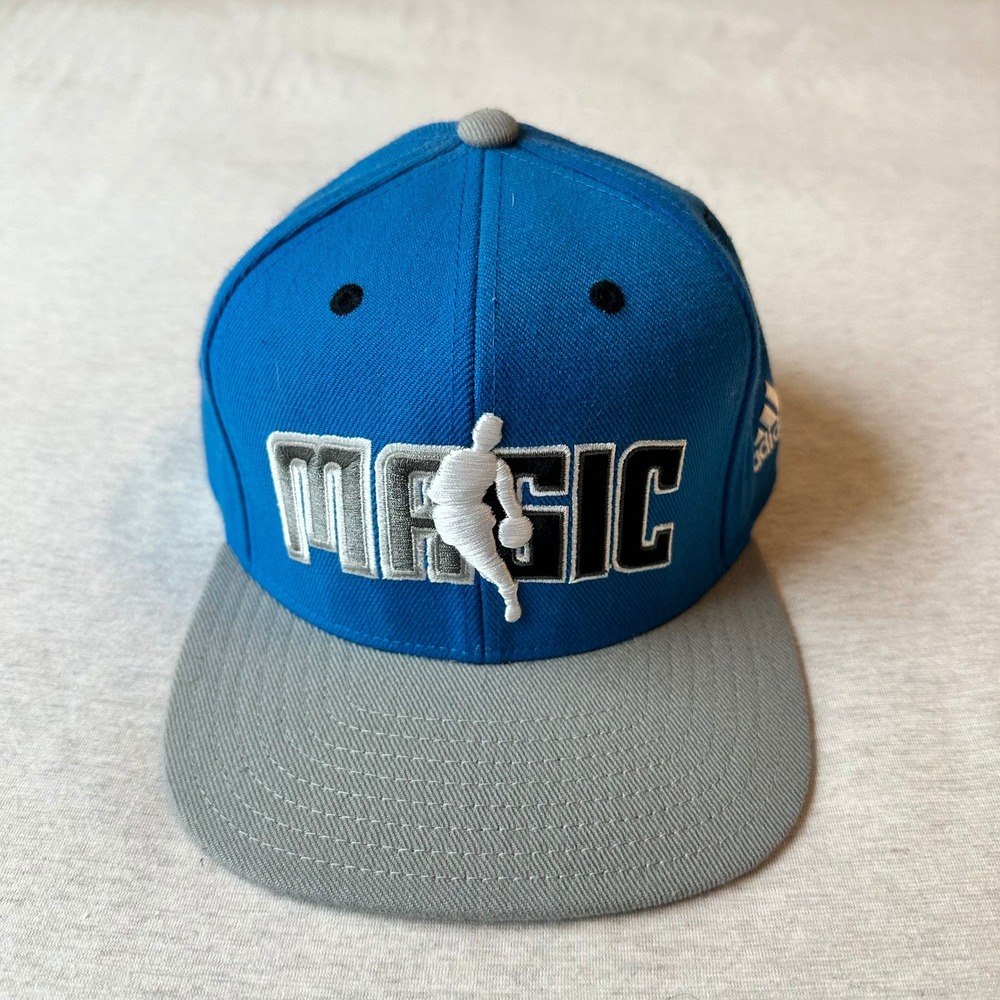 Adidas Orlando‎ Magic NBA Snapback Hat Blue Grey Flat Brim Adjustable Cap